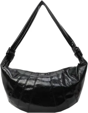 Trendy Soft Vegan Leather Crossbody & Shoulder Tote Bag for Women Dumpling Hobo Handbag Featuring a Top Handle Satchel