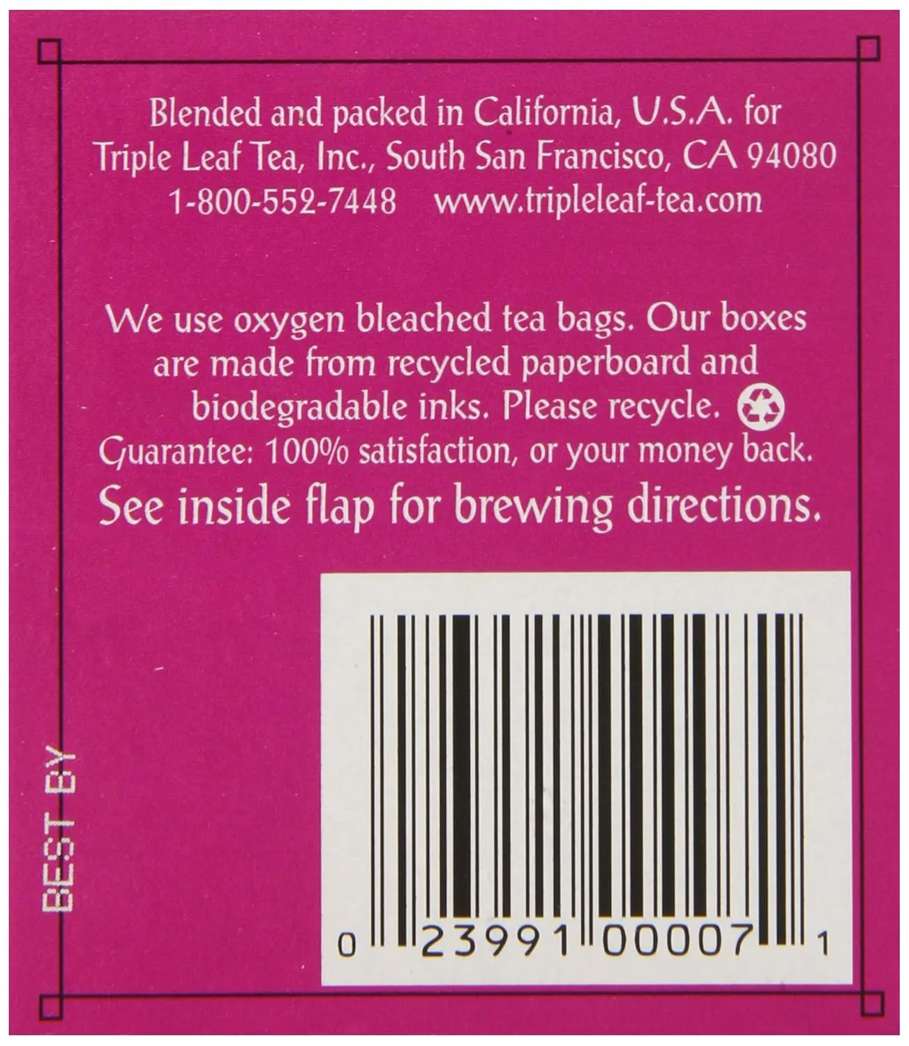 Triple Leaf Tea, Sugar Balance, 20 Tea Bags (Pack of 6)