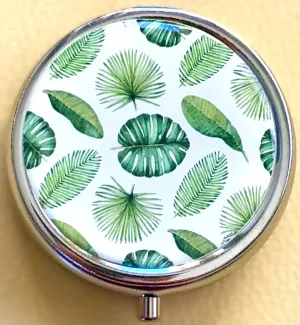 Tropical Leaves Pill Box