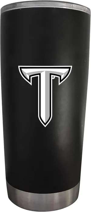 Troy University 16 oz Black Insulated Stainless Steel Tumbler Glossy brushed finish Officially Licensed Collegiate Product