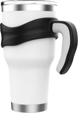 Tumbler Handle Fits for 30 OZ YETI Rambler,Rtic Mug-Previously Design,Sic,OZARK TRAIL & More Tumbler Travel Mug | BPA FREE（Handle Only） (Black)