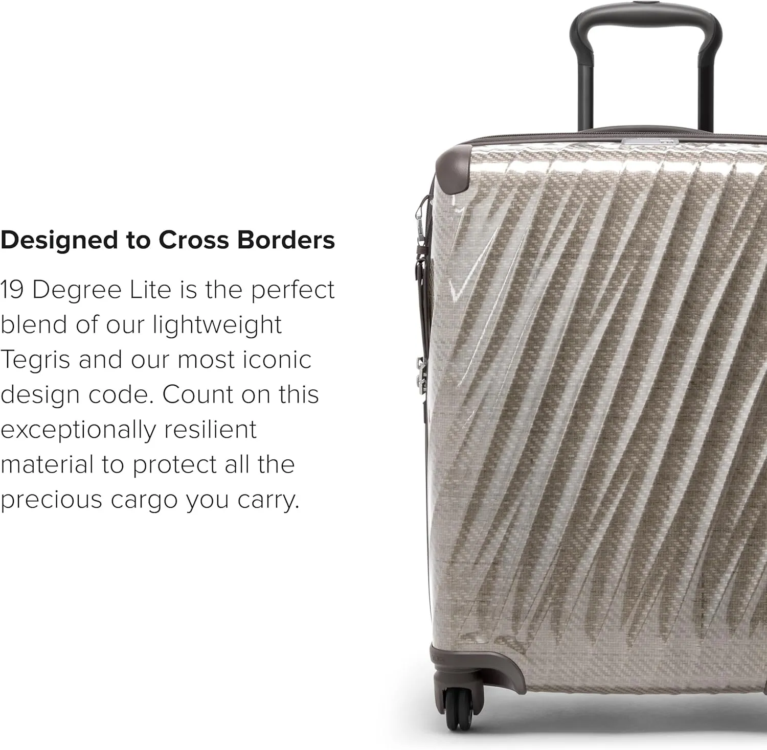 TUMI - 19 Degree Lite 4 Wheel Luggage - Lightweight and Highly Durable, Modern Contour, Hard Shell Men's and Women's Suitcase - 21.75" Continental Carry-On, Titanium Grey