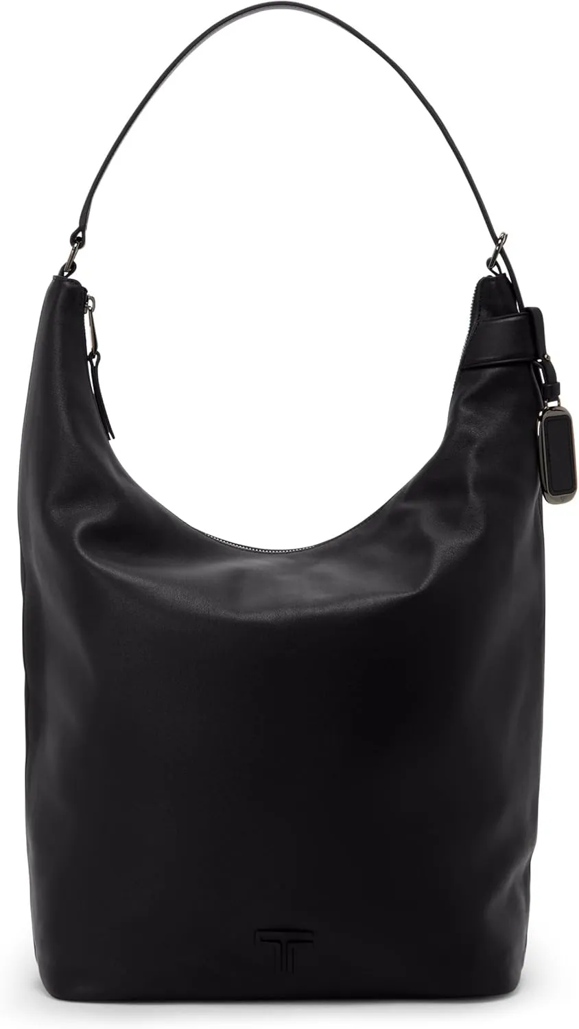 TUMI - Voyageur Evora Large Hobo - Modern Silhouette Shoulder Bag - Crescent Hobo Bag - Black Leather