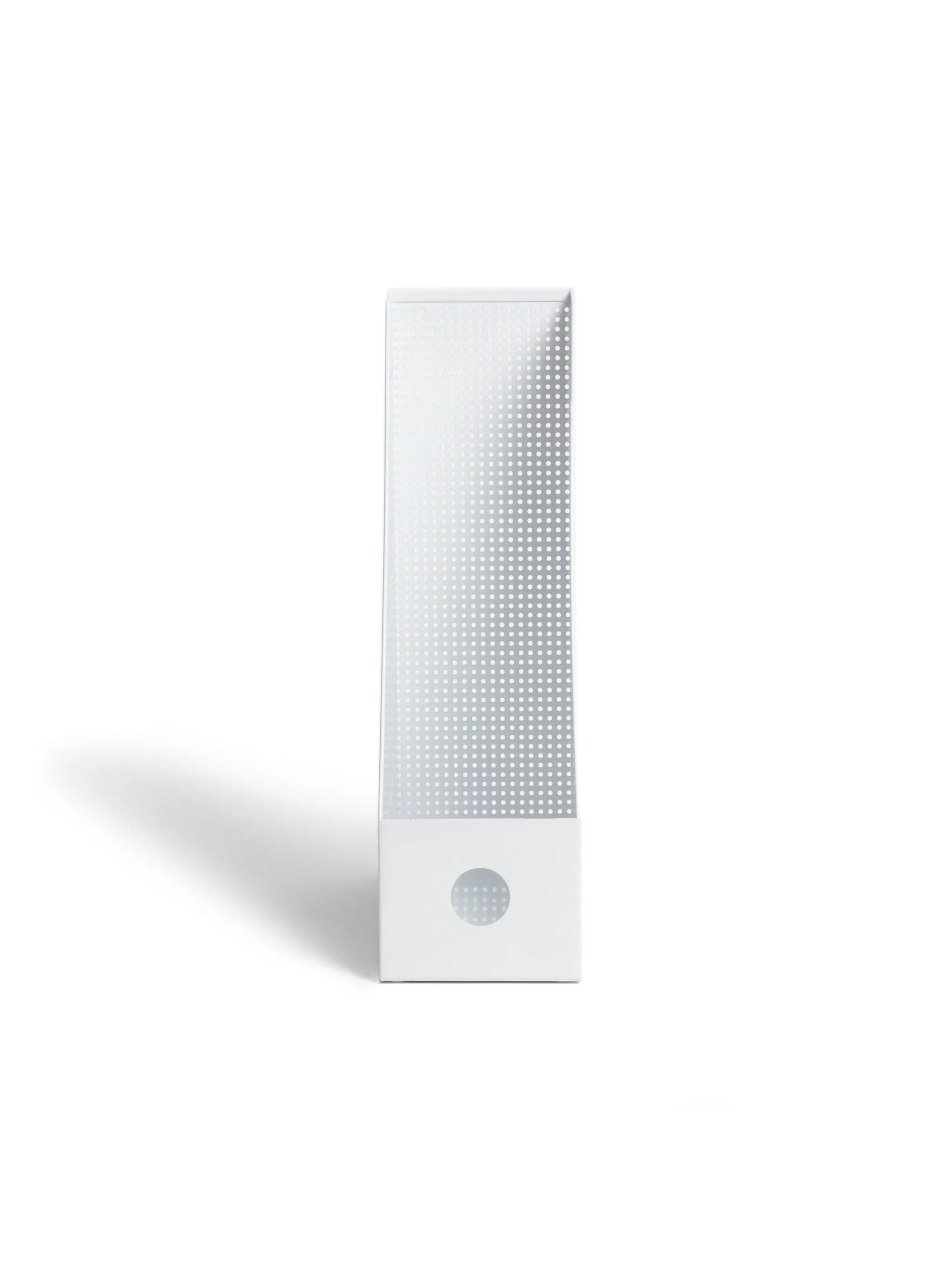 U Brands Perf Metal Magazine Holder, Modern Perforated, White