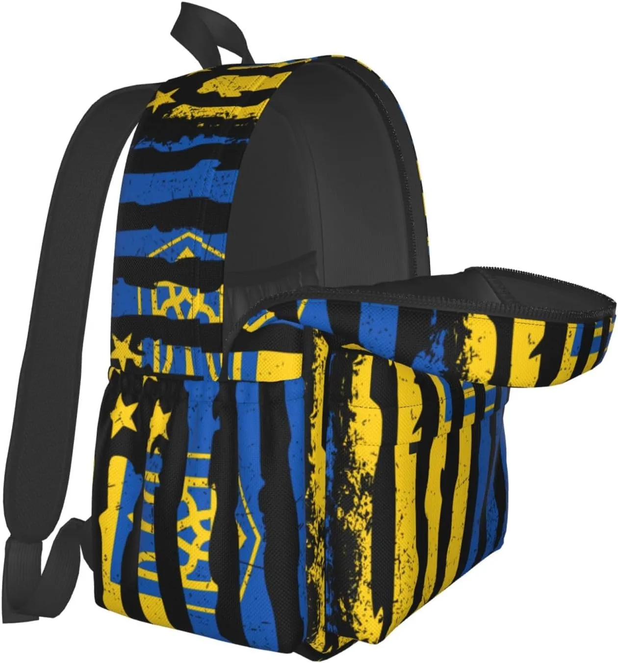 Ukrainian American Flag Ukraine Roots Laptop Backpack Work Travel Backpacks Business Rucksack Casual Outdoor Daypack with Adjustable Strap Bags for Sports Office Gym Hiking