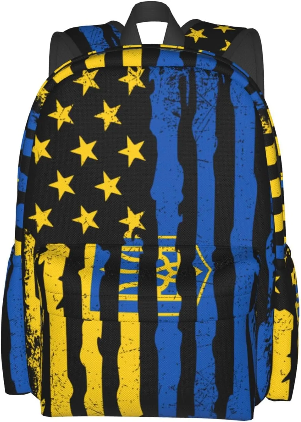 Ukrainian American Flag Ukraine Roots Laptop Backpack Work Travel Backpacks Business Rucksack Casual Outdoor Daypack with Adjustable Strap Bags for Sports Office Gym Hiking