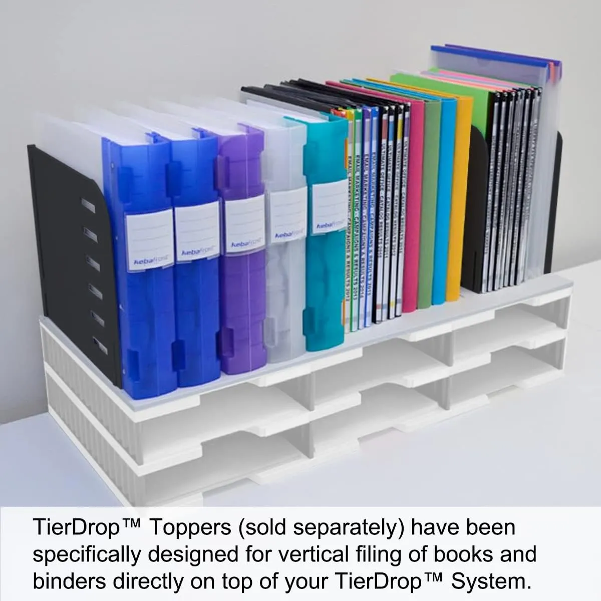 Ultimate Office TierDrop Jumbo 12-Compartment High-Wall Sorter - Sorts Documents, Forms & Mail - Durable Construction Features Expandable, Modular, No-Tool Assembly Design