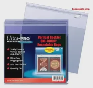 Ultra Pro: Vertical Booklet One Touch Resealable Bags (50ct)