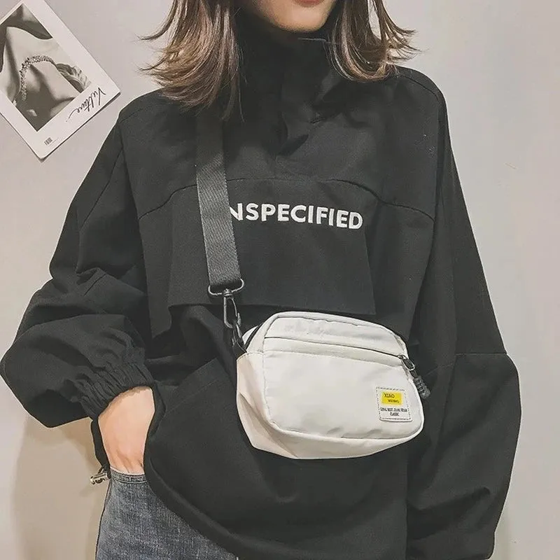 Unisex Crossbody Bag Oxford Cloth Diagonal Shoulder Bags Solid Color Satchels Fashion Leisure Trend Square Sling Handbags