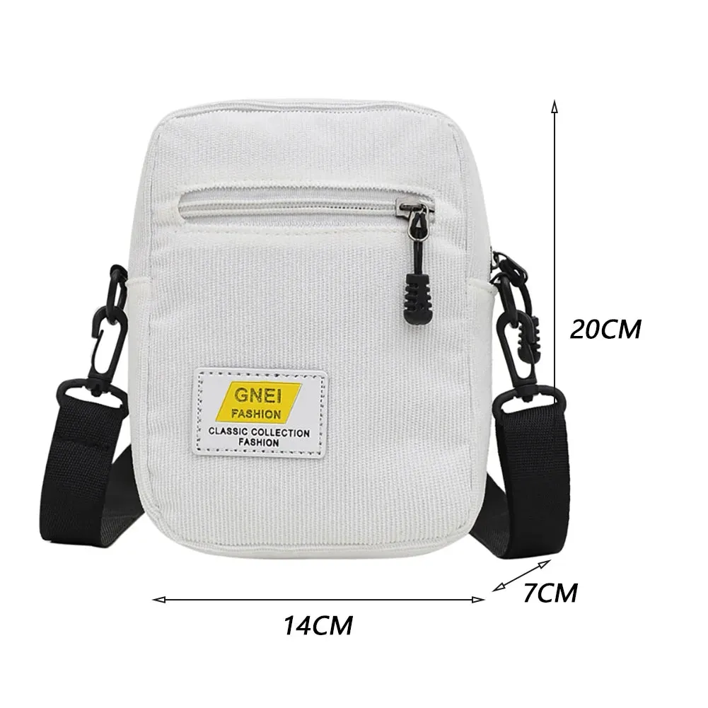 Unisex Crossbody Bag Oxford Cloth Diagonal Shoulder Bags Solid Color Satchels Fashion Leisure Trend Square Sling Handbags