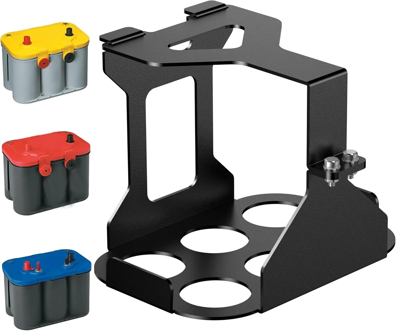 Universal Battery Box Tray Truck Battery Tray Battery Holder Battery Mount Bracket for Optima Group 34/78 Batteries
