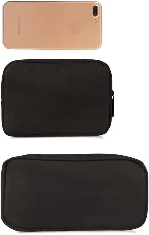 Universal Electronics/Accessories Soft Carrying Case Bag, Durable & Light-Weight,Suitable for Out-Going, Business, Travel and Cosmetics Kit (Small Big-Black)