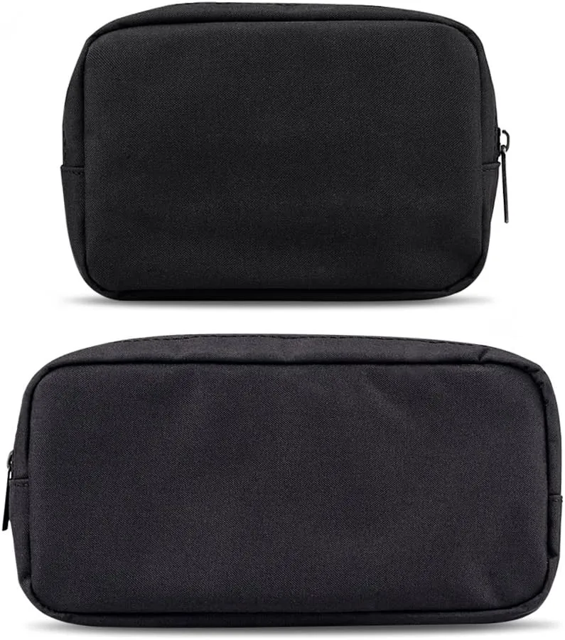 Universal Electronics/Accessories Soft Carrying Case Bag, Durable & Light-Weight,Suitable for Out-Going, Business, Travel and Cosmetics Kit (Small Big-Black)