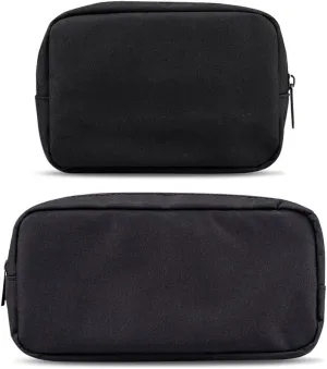 Universal Electronics/Accessories Soft Carrying Case Bag, Durable & Light-Weight,Suitable for Out-Going, Business, Travel and Cosmetics Kit (Small Big-Black)