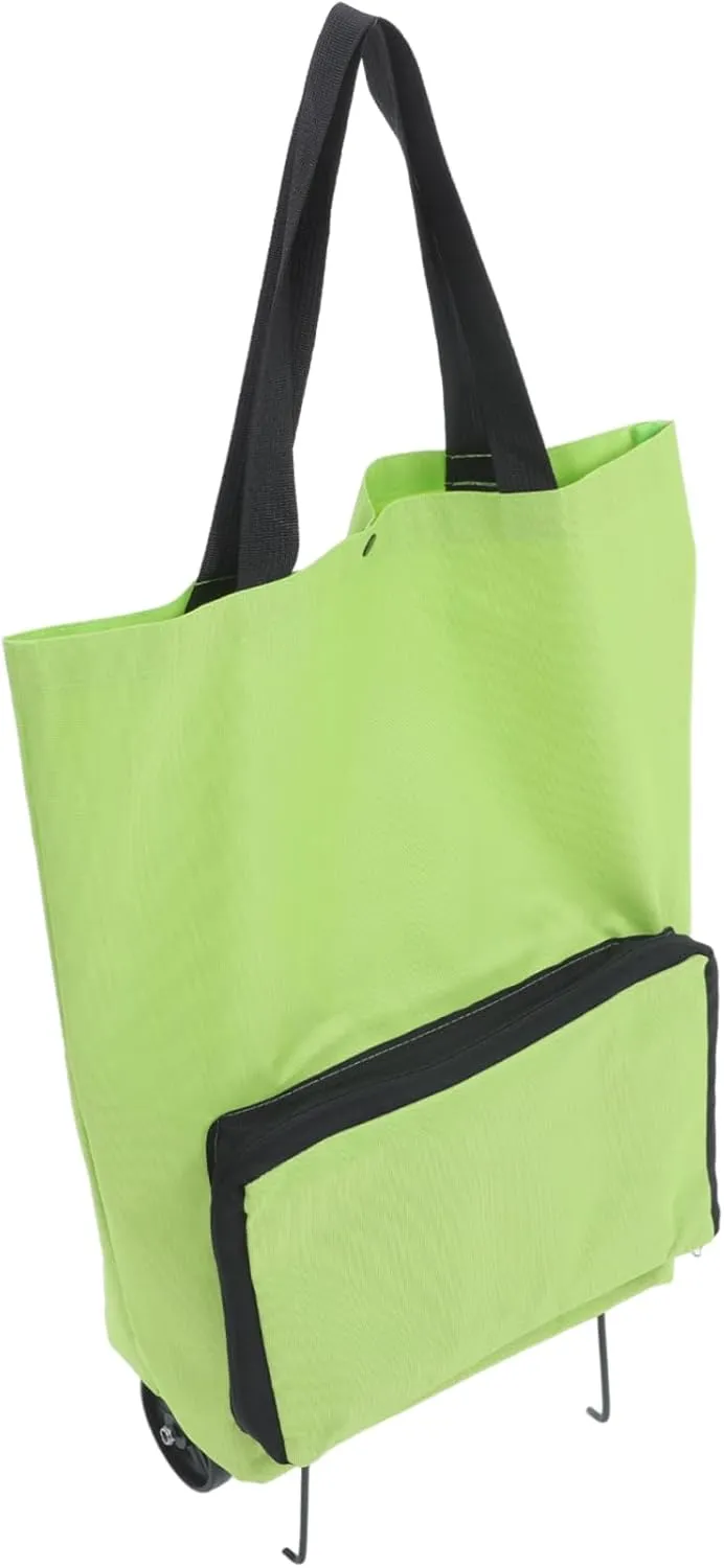 Unomor Folding Shopping Trolley Bag Wheels Large Capacity for Groceries Easy to Store