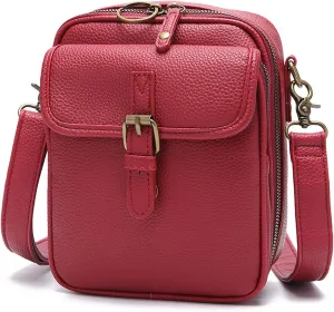 Urvashi Crossbody Anti Theft Leather Bag,Tojoyride Crossbody Leather Bag,Small Urvashi Purse Purse with Card Slots