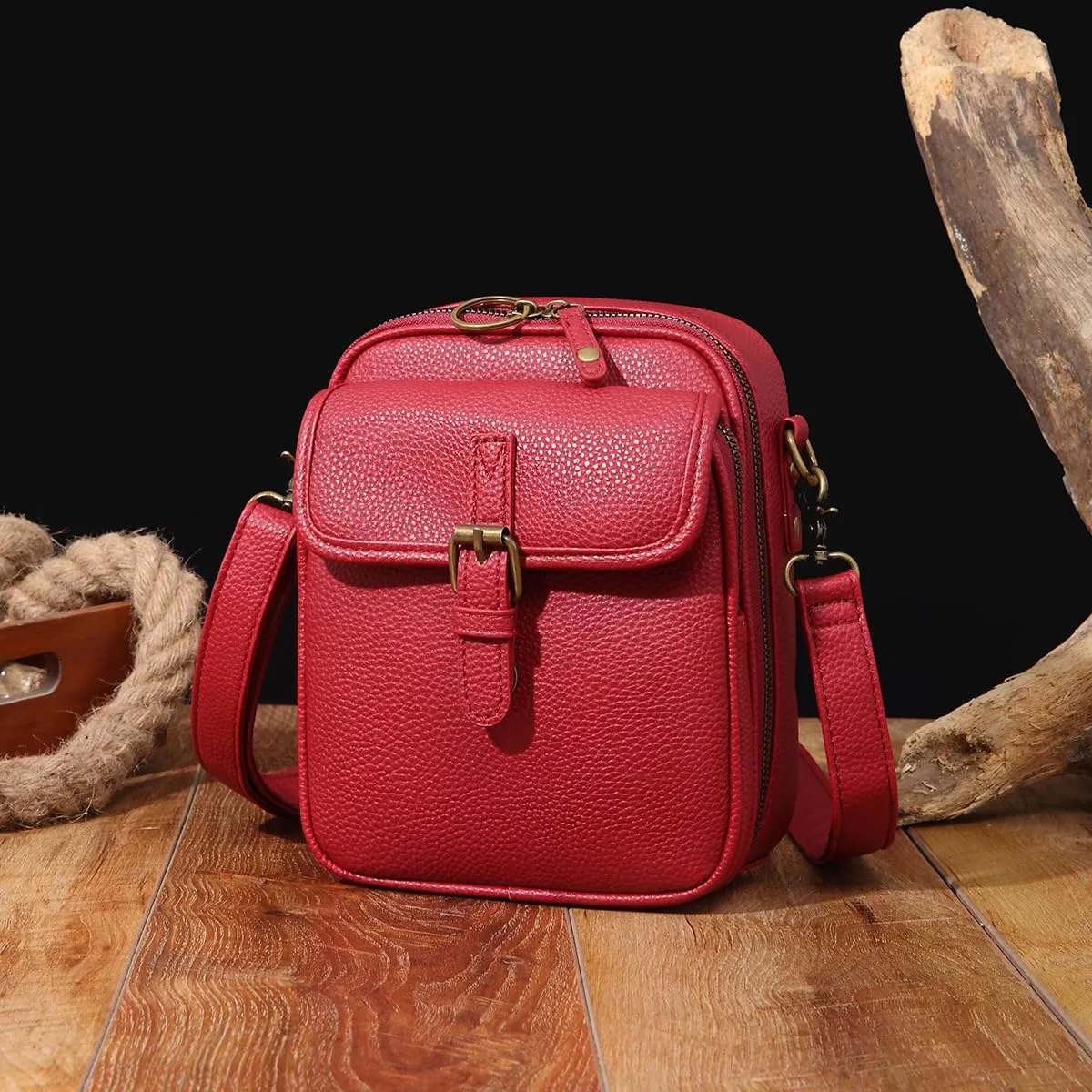 Urvashi Crossbody Anti Theft Leather Bag,Tojoyride Crossbody Leather Bag,Small Urvashi Purse Purse with Card Slots