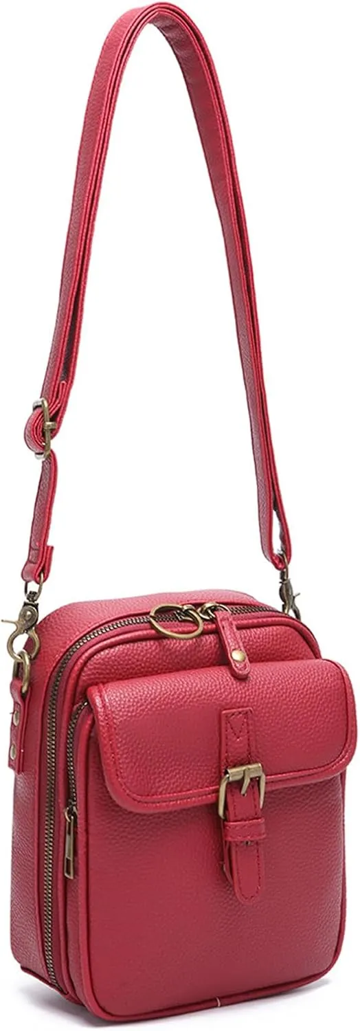 Urvashi Crossbody Anti Theft Leather Bag,Tojoyride Crossbody Leather Bag,Small Urvashi Purse Purse with Card Slots