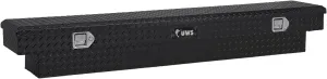 UWS TBS-60-SL-BLK Black Single Lid Slim Line Aluminum Toolbox with Beveled Insulated Lid