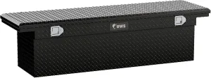 UWS TBSD-69-LP-BLK Black Single Lid Low Profile Deep Aluminum Toolbox with Beveled Insulated Lid