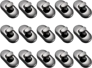 uxcell 15pcs Turn Lock Clasp, Alloy Purse Closures Oval Twist Lock Fasteners Bag Hardware Accessories for Leather DIY Handbag Wallet Craft, Black