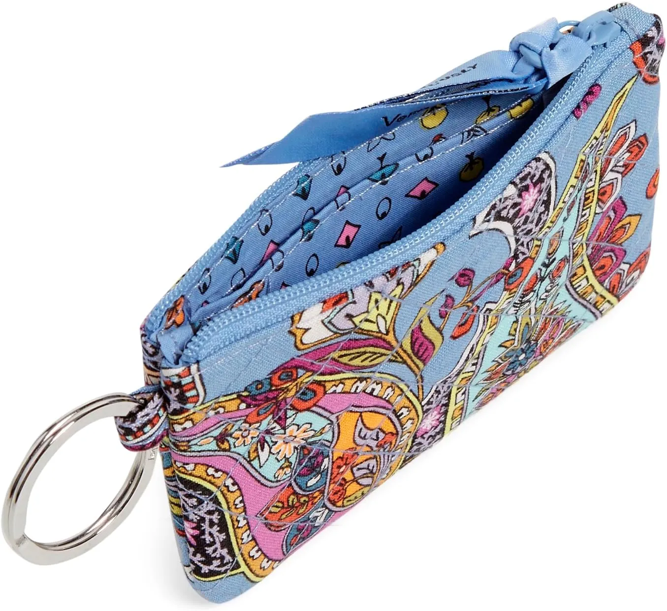 Vera Bradley Women's Cotton Zip Id Case and Lanyard Combo, Provence Paisley, One Size