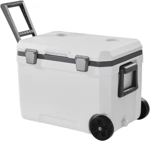 VEVOR Ultra-Light Hard Cooler, Ice Retention Cooler with Heavy Duty Handle, Ice Chest Lunch Box for Camping, Travel, Outdoor, Keeps Cool for up to 6 Days, 30% Lighter Than Rotomolded Coolers
