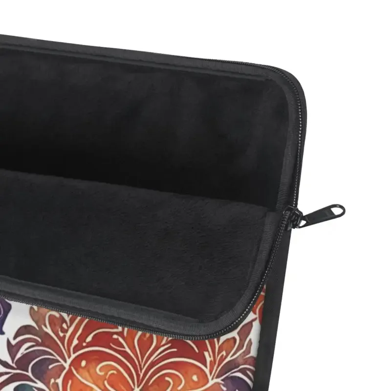 Vibrant Pattern Laptop Sleeve with Plush Fleece