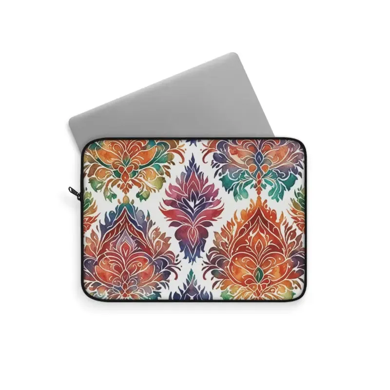Vibrant Pattern Laptop Sleeve with Plush Fleece