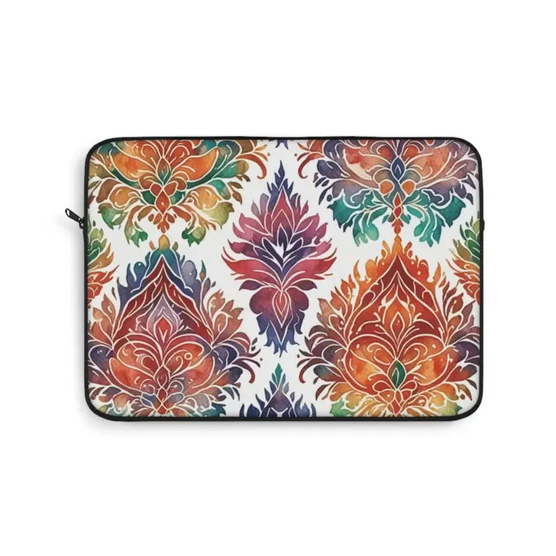 Vibrant Pattern Laptop Sleeve with Plush Fleece