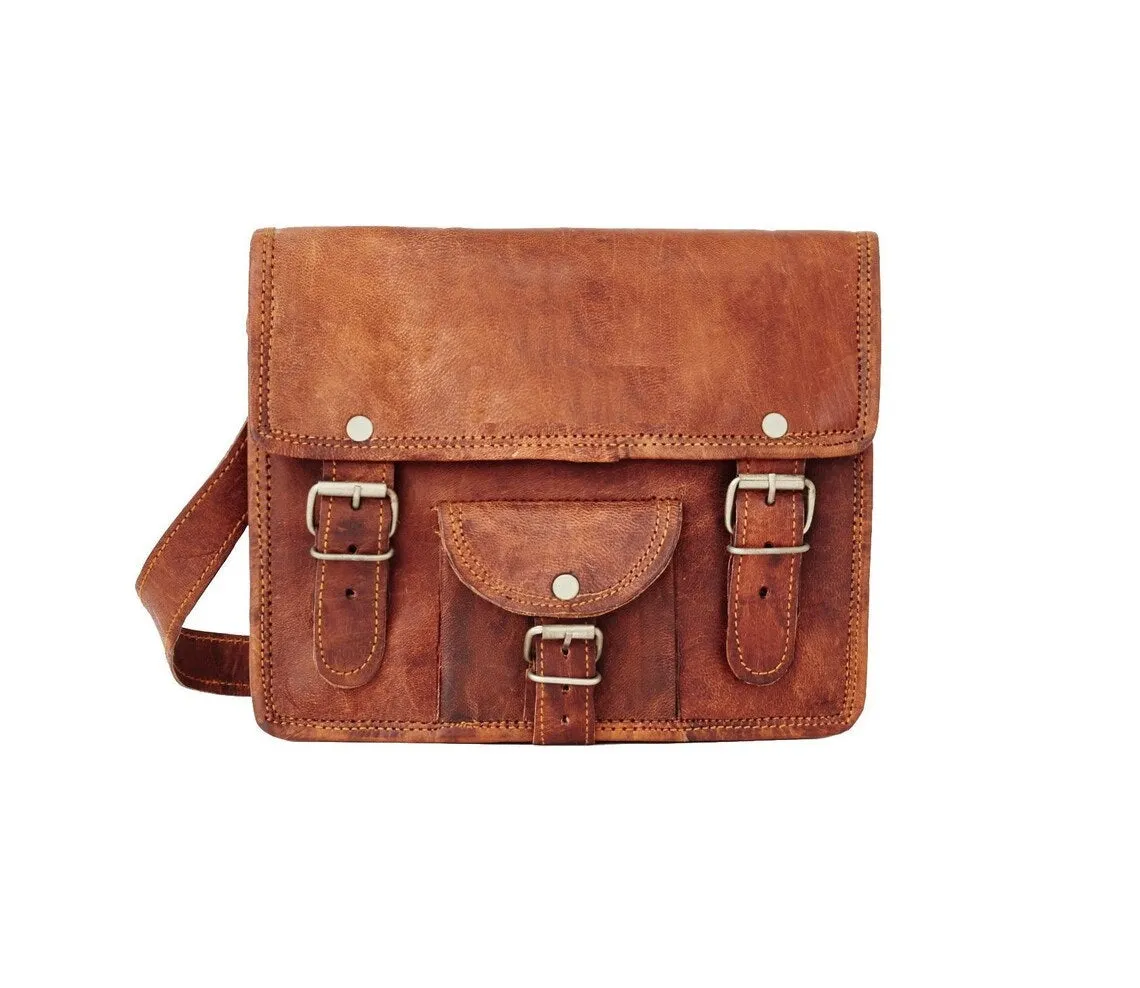Vintage Style Women's Handmade Leather Satchel Bag