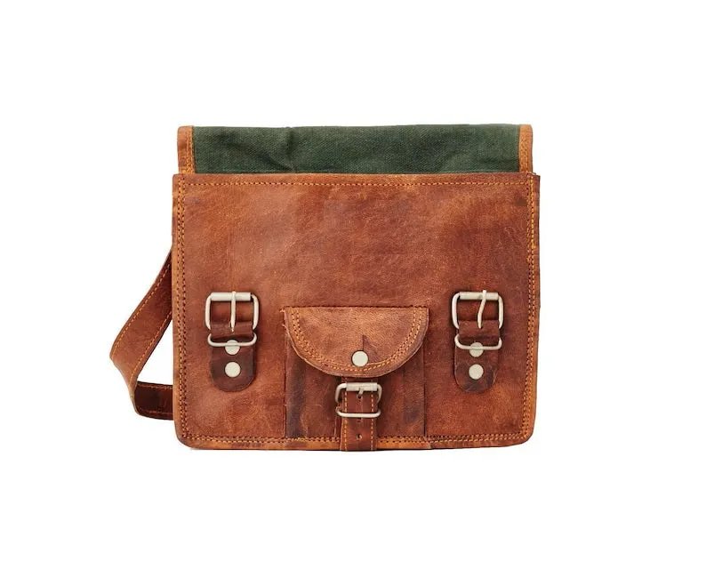 Vintage Style Women's Handmade Leather Satchel Bag