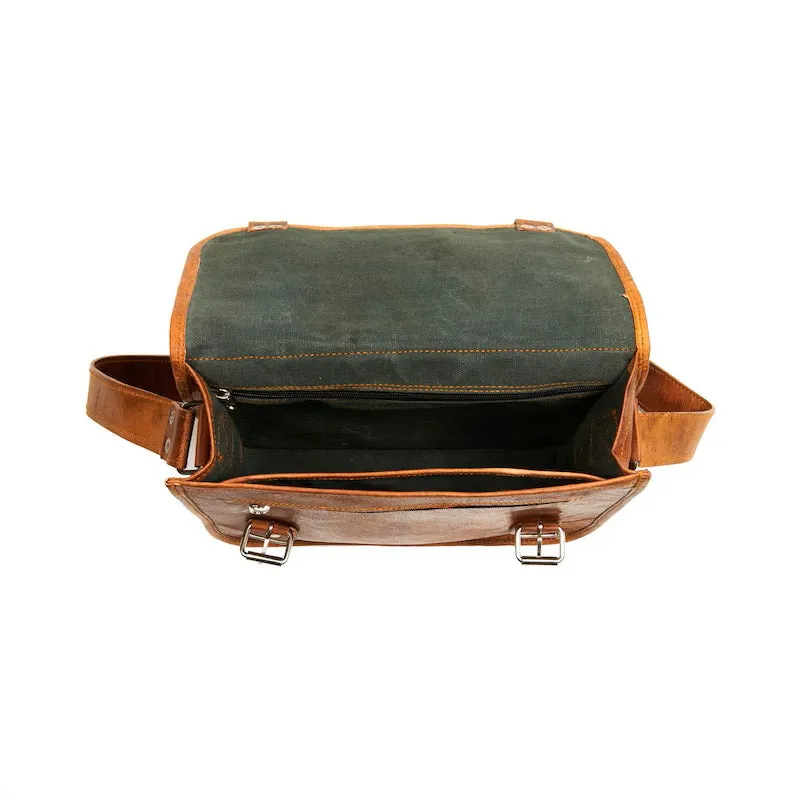 Vintage Style Women's Handmade Leather Satchel Bag