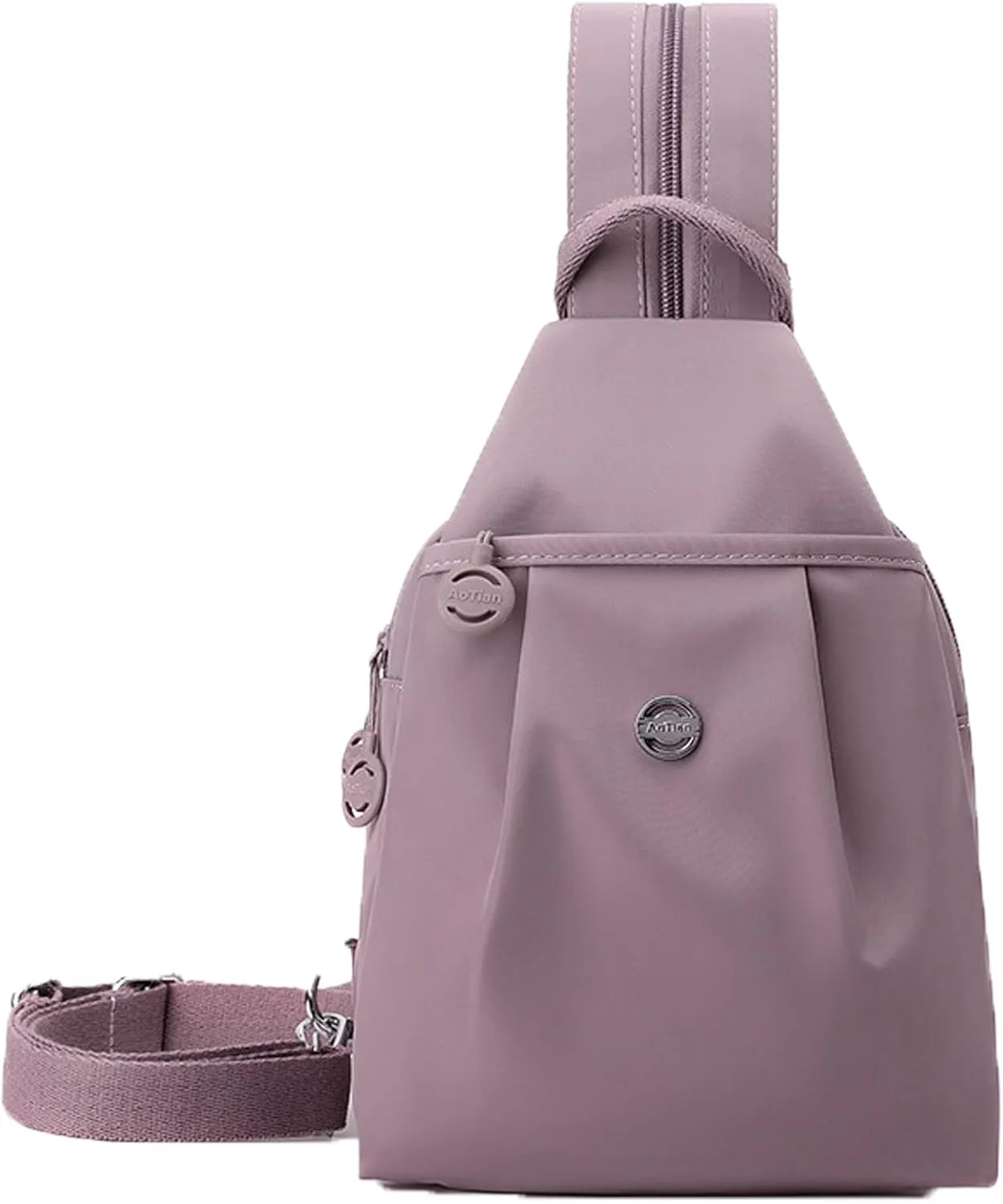 Vovtva Street Lite Chic Versatile Travel Bag, Adjustable Strap Backpack Chest Bags Double Zipper Large Capacity (B)