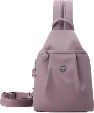 Vovtva Street Lite Chic Versatile Travel Bag, Adjustable Strap Backpack Chest Bags Double Zipper Large Capacity (B)