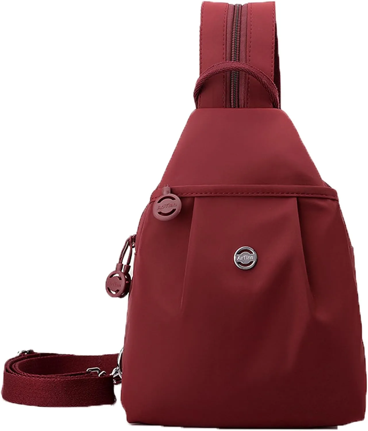 Vovtva Street Lite Chic Versatile Travel Bag, Adjustable Strap Backpack Chest Bags Double Zipper Large Capacity (D)