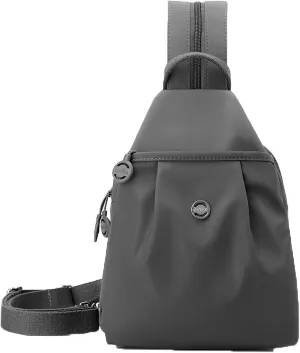 Vovtva Street Lite Chic Versatile Travel Bag, Adjustable Strap Backpack Chest Bags Double Zipper Large Capacity (E)