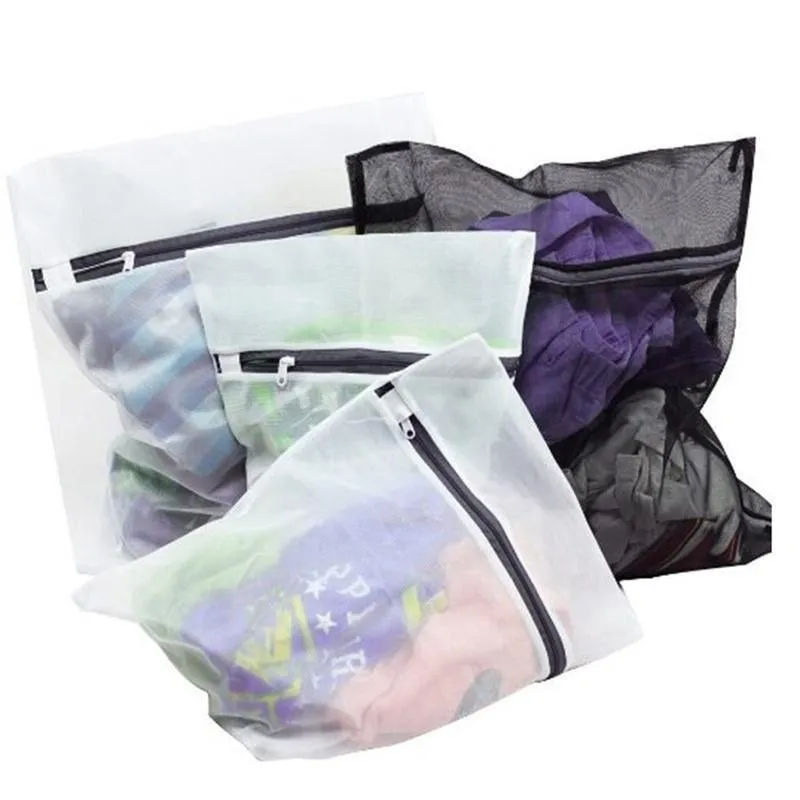 Washing Bags 4PCS Polyester Black/White