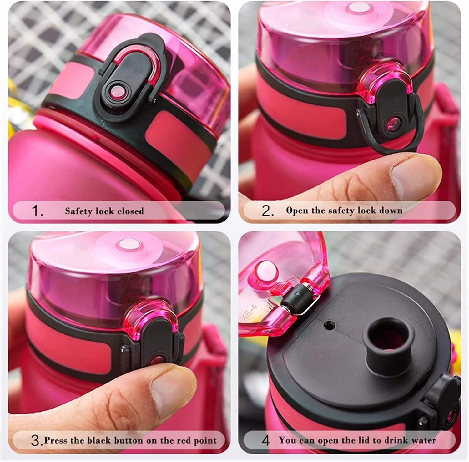 Water Bottle 1000ML Sports Bottle Outdoor Travel Portable Leak-Proof Beverage Pot Large Capacity Sports Fitness Bottle Water Cup water bottle