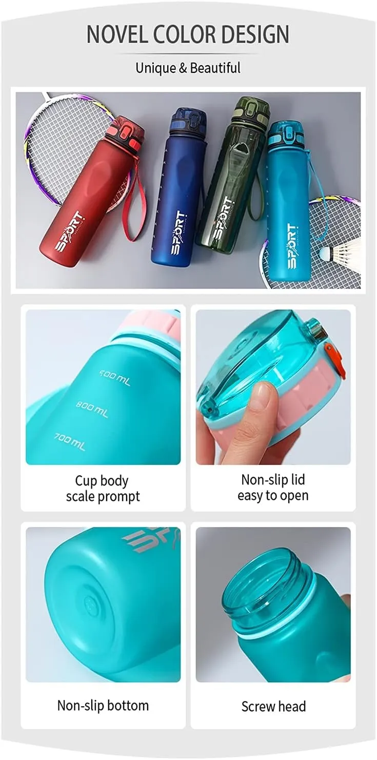 Water Bottle 1000ML Sports Bottle Outdoor Travel Portable Leak-Proof Beverage Pot Large Capacity Sports Fitness Bottle Water Cup water bottle