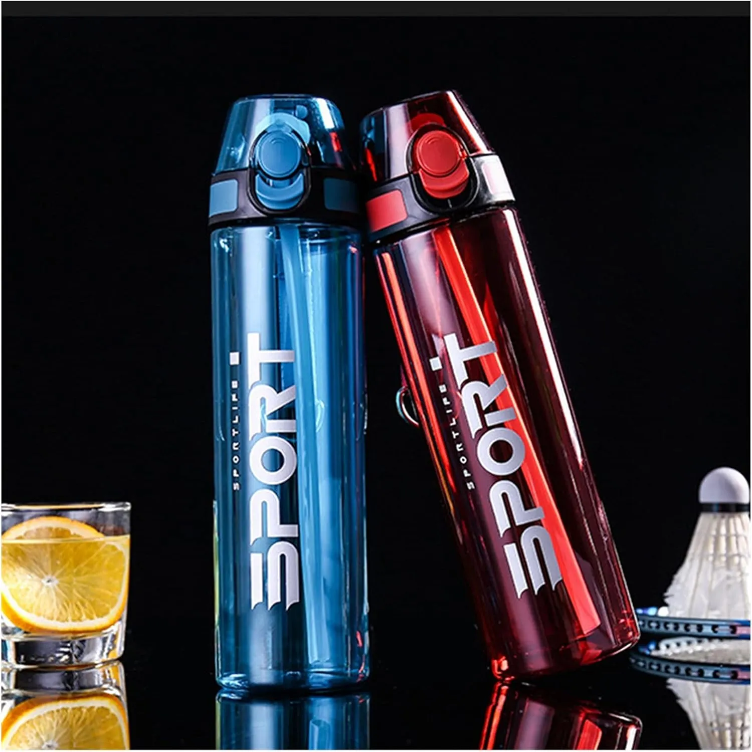 Water Bottle Sports Water Bottle 500ml 1000ml Outdoor Travel Portable Leak Proof Drink Plastic Drink Bottle Riding Equipment water bottle