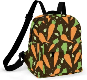 Watercolor Carrots Print Backpack Shoulders Bag Sports Backpack for Party Business Travel
