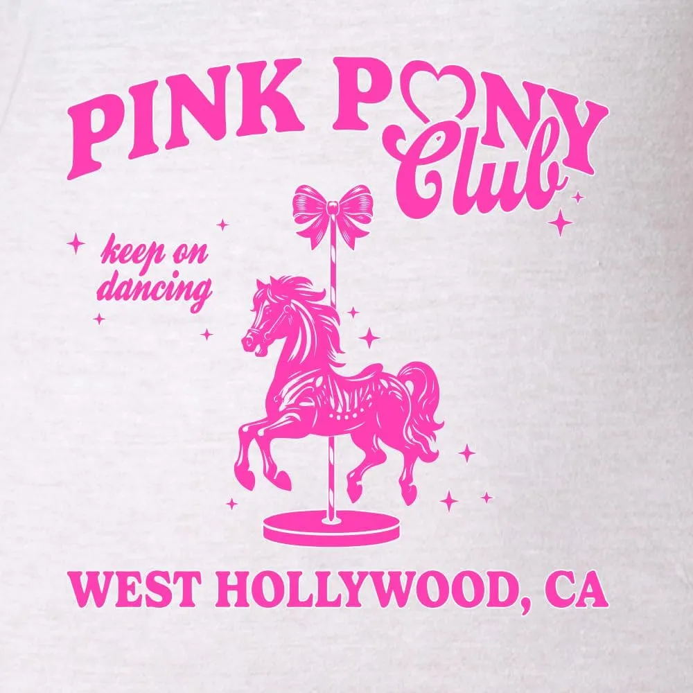 Wild Bobby Pink Pony Club West Hollywood California Logo | Fan Lyrics Music Concert Merch Womens Slim Fit Junior Tee