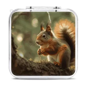 Wildlife Forest Squirrel Switch Game Case Switch Game Holder Cartridge Case Storage 12 Games & 2 Micro Sd Card Slots, Travel Carry Cases, Portable Games Card Storage, Hard Shell, Buckle Closure
