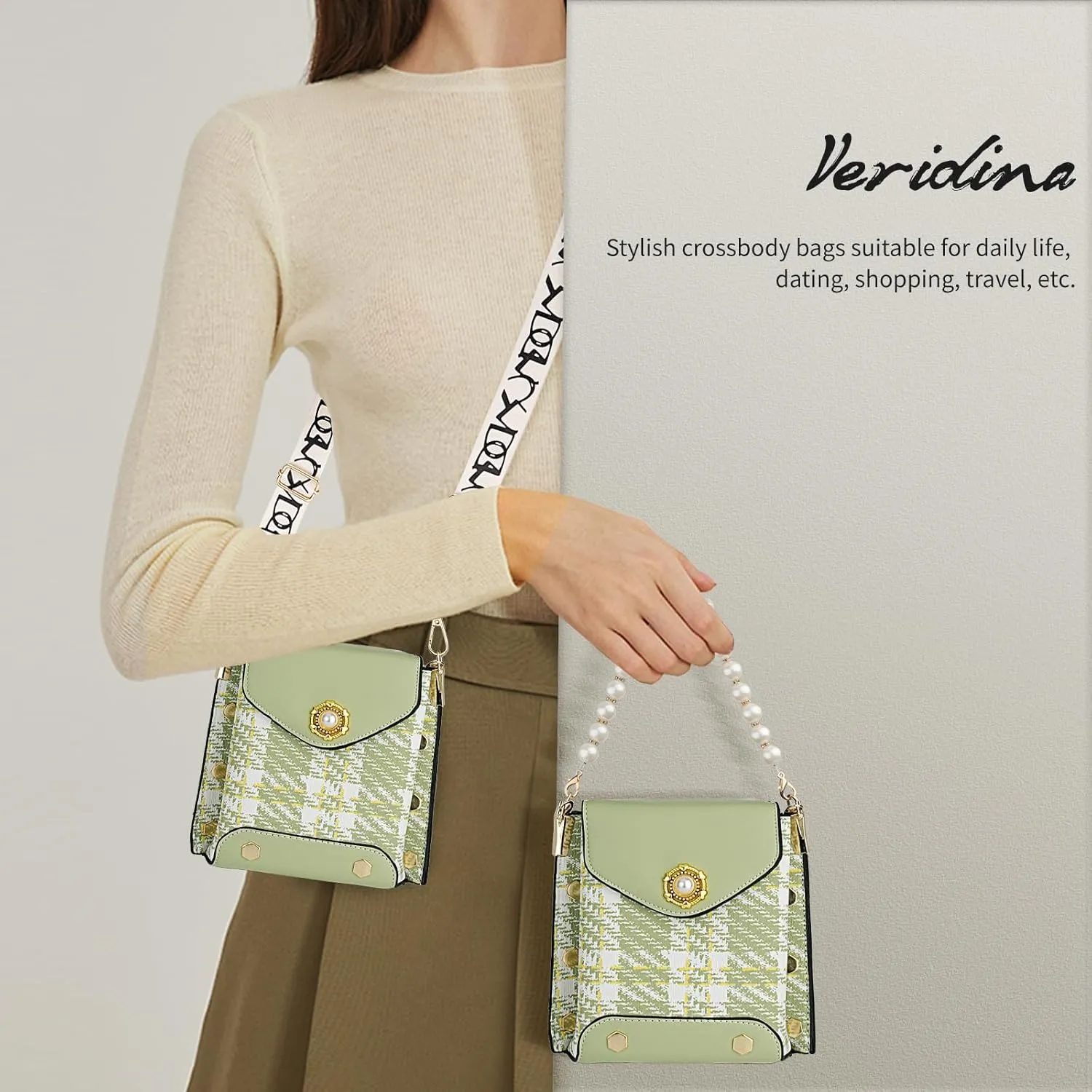 Women Crossbody Bags Fashion Vintage Shoulder Bags Classic Leather Handbag Cell Phone Crossbody Purses