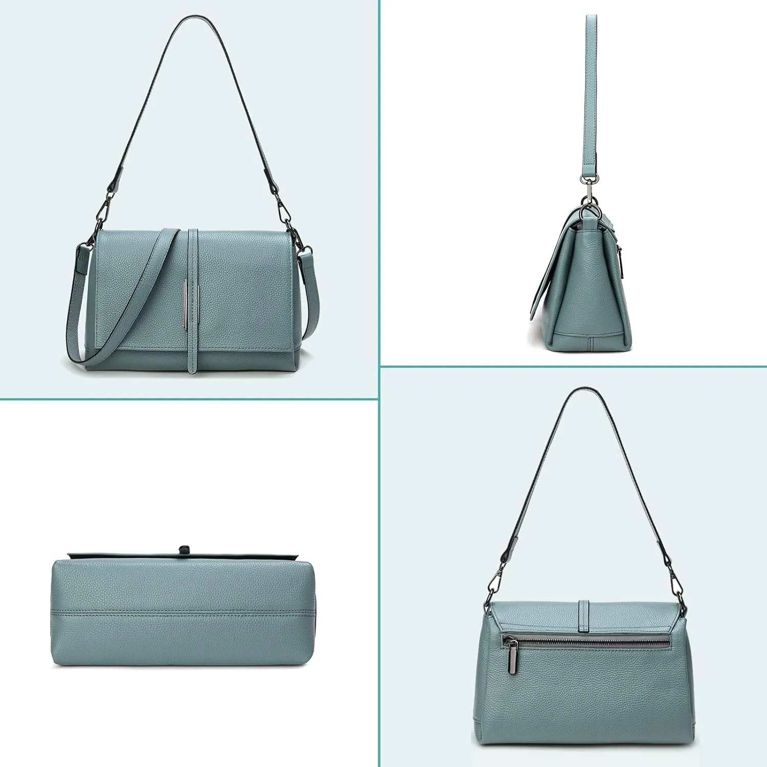 Women Genuine Leather Shoulder Bags Classic Crossbody Purses for Lady Handbag
