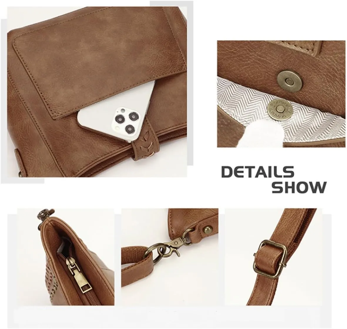 Women Tassel Zipper Crossbody Bag Braided Shoulder Bags Purse Fashion Travel Bag Satchel Adjustable Shoulder Strap