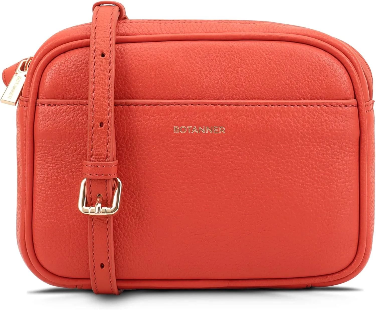 Women's Elegant Genuine Leather Crossbody Bag - Versatile Design, Adjustable Strap, Top Zip Closer, Light & Chic