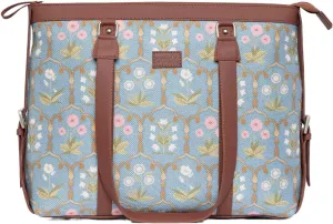 Women's Office Shoulder Bag, Jaipur Fresco Blue