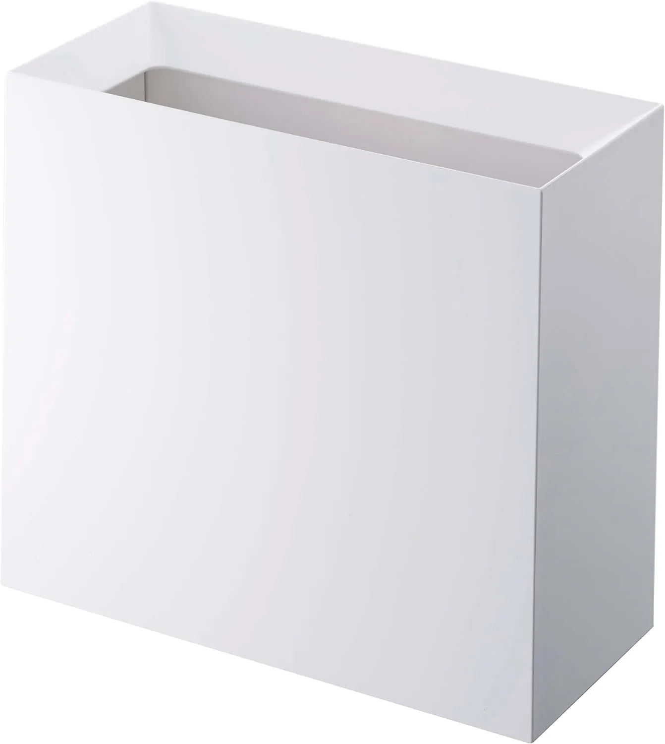 YAMAZAKI Home Tower Trash Can - Modern Garbage Waste Basket with Handle for Kitchen Bedroom Bathroom Office - Wide - Abs Plastic - 4 Gallons, 15 Liters